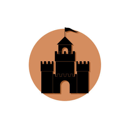 Castle icon isolated on white backgroundのイラスト素材