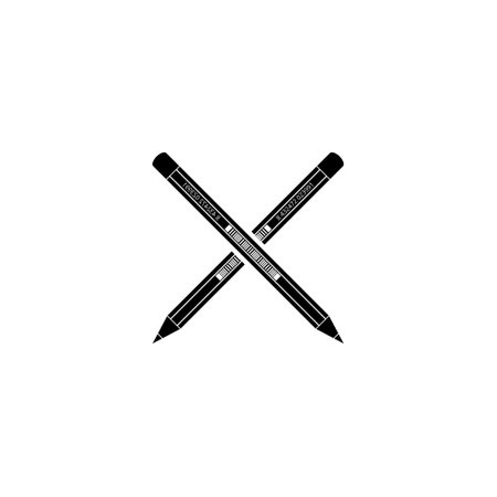 Pencil icon isolated on white backgroundのイラスト素材