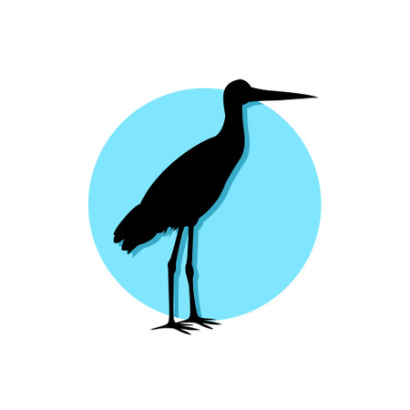 Stork icon isolated on white background for your web mobile app logo designのイラスト素材