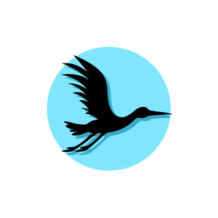 Stork icon isolated on white background for your web mobile app logo designのイラスト素材
