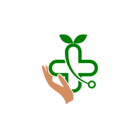 Health Medical icon logo design isolated on white backgroundのイラスト素材