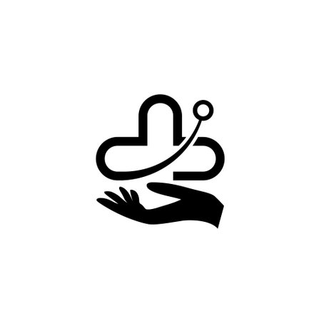 Health Medical icon logo design isolated on white backgroundのイラスト素材