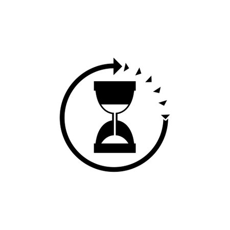 Hourglass icon isolated on white backgroundのイラスト素材
