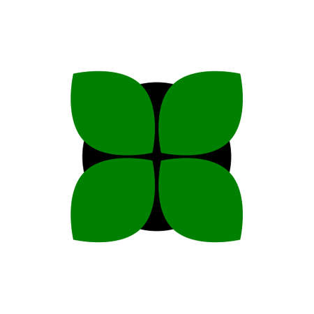 Green leaf ecology nature element iconのイラスト素材