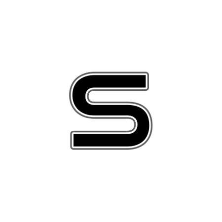 Simple S Logo, S letter Design isolated on white backgroundのイラスト素材