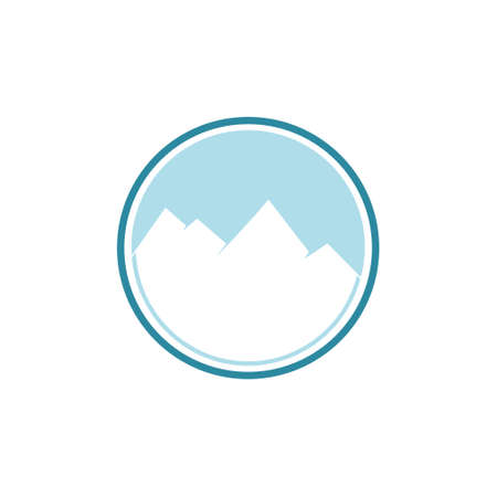 Mountains logo design isolated on white backgroundのイラスト素材