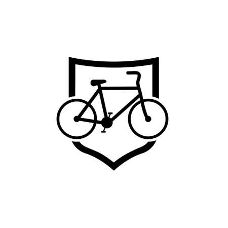 Bike shield icon isolated on white backgroundのイラスト素材