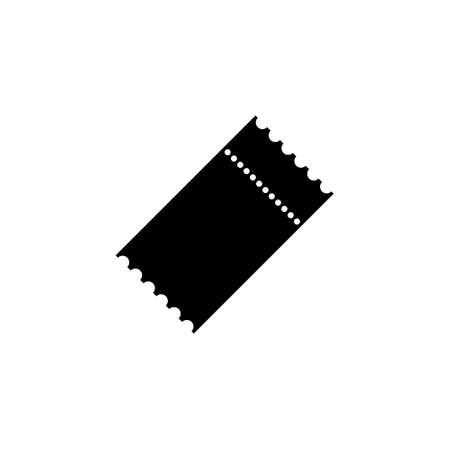 Black ticket icon isolated on white backgroundのイラスト素材