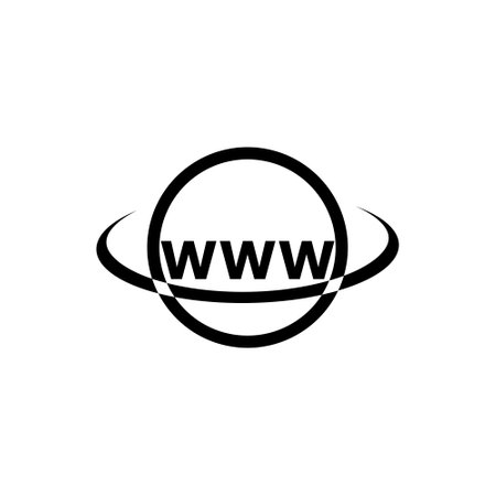 Go to web icon isolated on white background. WWW iconのイラスト素材