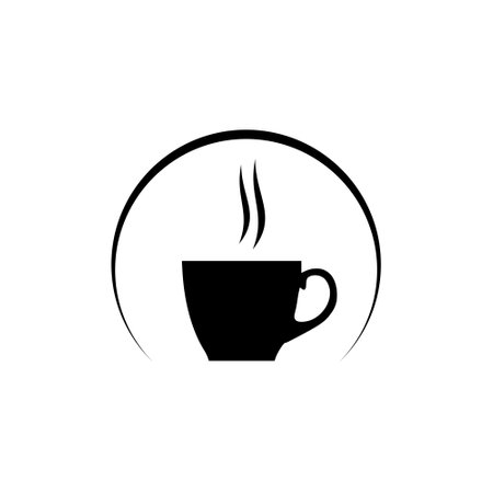 Coffee Cup icon isolated on white backgroundのイラスト素材