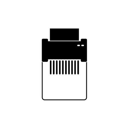 Paper shredder icon isolated on white backgroundのイラスト素材