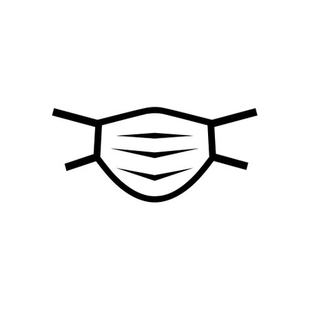 Medical face mask icon isolated on white backgroundのイラスト素材