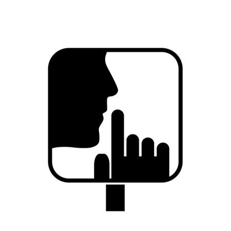Simple illustration of silence icon for web design isolated on white backgroundのイラスト素材
