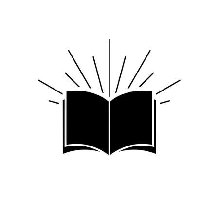 Open book icon isolated on white backgroundのイラスト素材