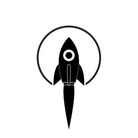 Rocket icon isolated on white background