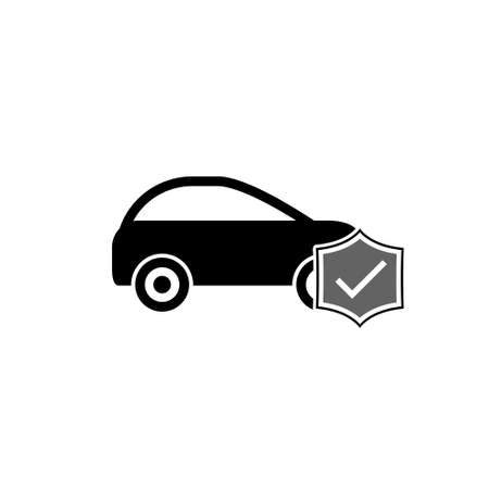 Car insurance icon isolated on white backgroundのイラスト素材