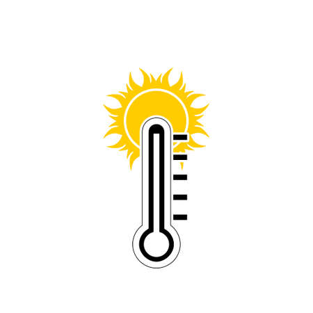 Thermometer icon isolated on white background