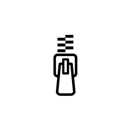 Zipper icon isolated on white backgroundのイラスト素材