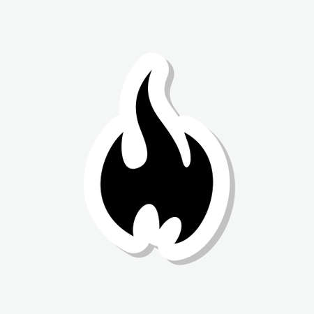 Fire flame sticker Iconのイラスト素材
