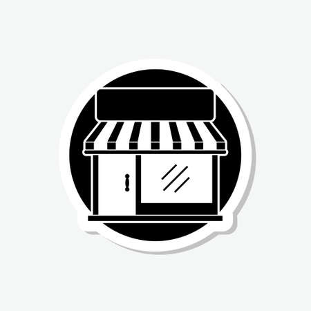 Store sticker icon isolated on gray backgroundのイラスト素材