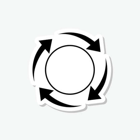 Circular Arrows for infographics isolated on gray backgroundのイラスト素材