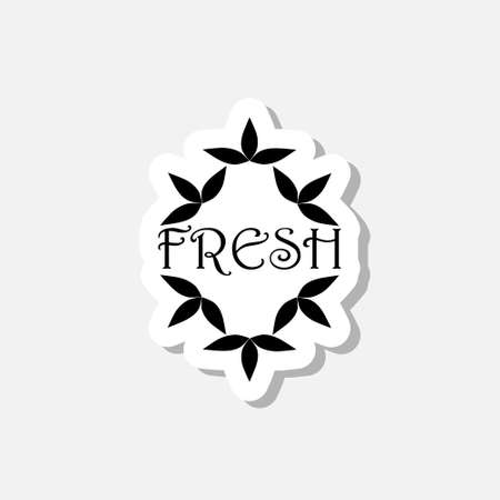 Fresh Power Energy Logo Design Element isolated on gray backgroundのイラスト素材