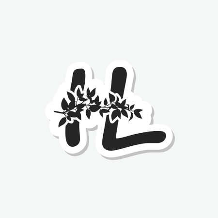 IL I L Letter Logo Design isolated on gray backgroundのイラスト素材