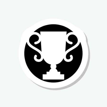 Award cup icon isolated on gray backgroundのイラスト素材