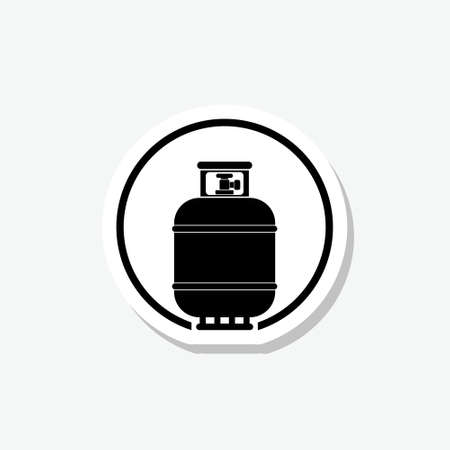 Gas bottle sticker isolated on gray backgroundのイラスト素材