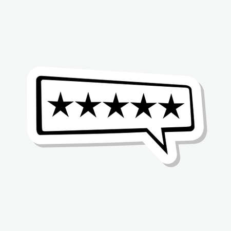 Product ratings sticker isolated on gray backgroundのイラスト素材