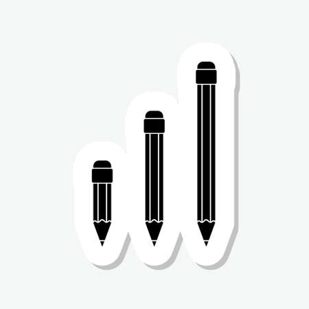 Pencil with a rubber sticker isolated on gray backgroundのイラスト素材