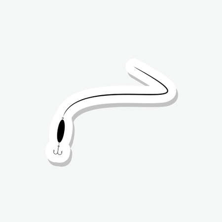 Fishing sticker icon isolated on gray backgroundのイラスト素材