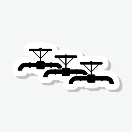 Pressure gauge sticker isolated on gray backgroundのイラスト素材