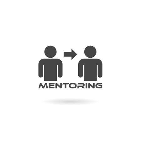 Mentoring concept icon with shadowのイラスト素材