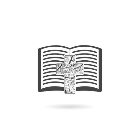 Bible icon with shadowのイラスト素材