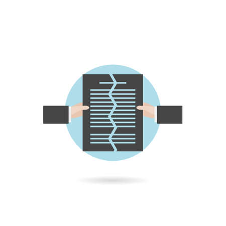 Torn document icon with shadowのイラスト素材