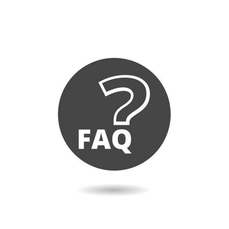 FAQ icon with shadowのイラスト素材
