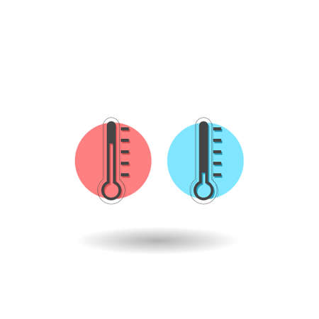 Thermometer icon with shadowのイラスト素材