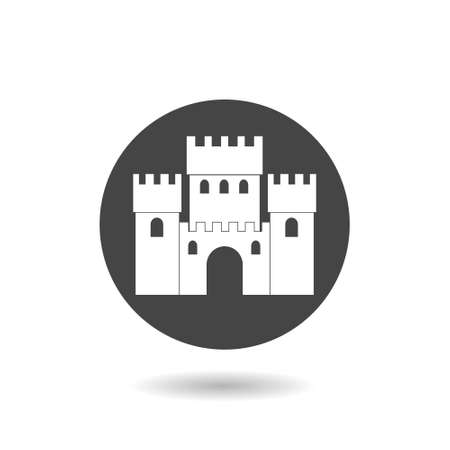 Castle icon with shadowのイラスト素材