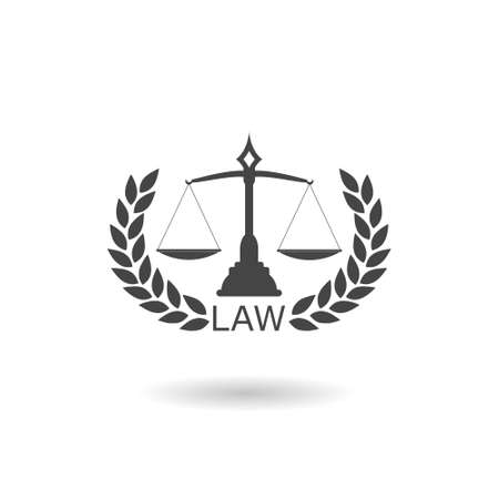 Justice Scale Icon with shadowのイラスト素材