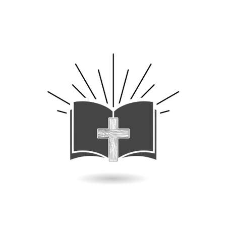 Bible icon with shadowのイラスト素材