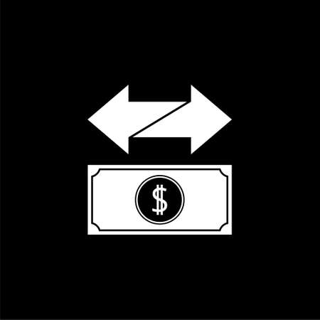 Transfer icon isolated on dark backgroundのイラスト素材