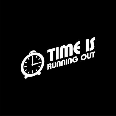 Time is running out icon isolated on dark backgroundのイラスト素材