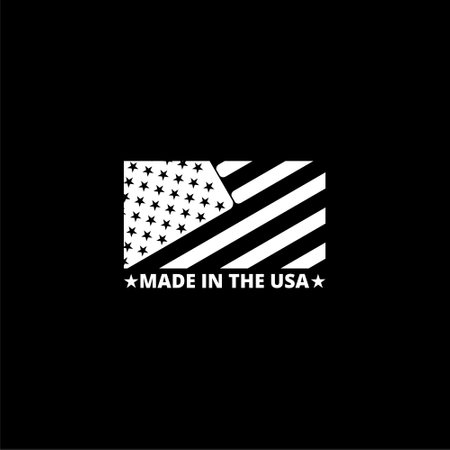 Text made in USA isolated on dark backgroundのイラスト素材