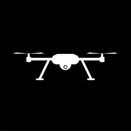 Drone icon isolated on dark backgroundのイラスト素材