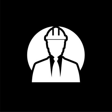Worker icon isolated on dark backgroundのイラスト素材