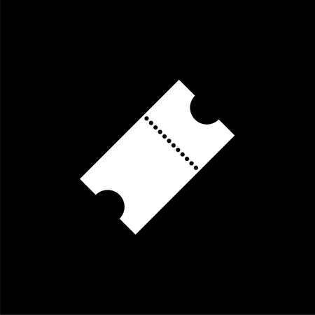 Ticket icon isolated on dark backgroundのイラスト素材