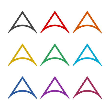 Letter A Logo Design, color setのイラスト素材