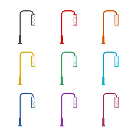 Traffic light icon, color setのイラスト素材