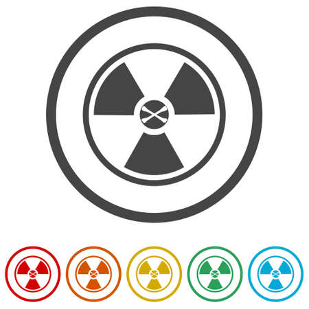 Radiation Alert ring icon, color setのイラスト素材